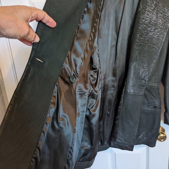 80s MILL VALLEY Banana Republic & SAFARI | Double Breasted LEATHER JACKET | M - Picture 9 of 14